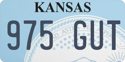 KS license plate 975GUT