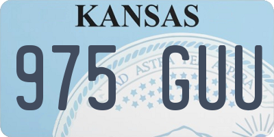 KS license plate 975GUU