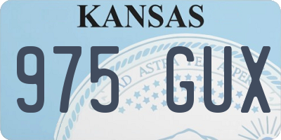 KS license plate 975GUX