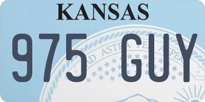 KS license plate 975GUY