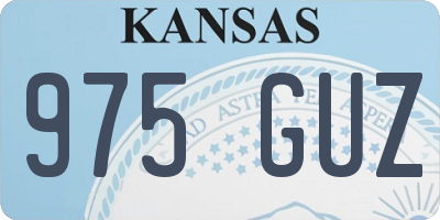 KS license plate 975GUZ