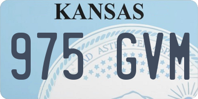 KS license plate 975GVM
