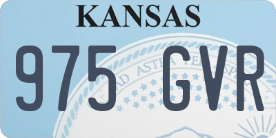 KS license plate 975GVR