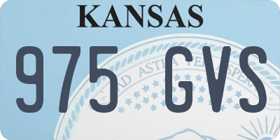 KS license plate 975GVS