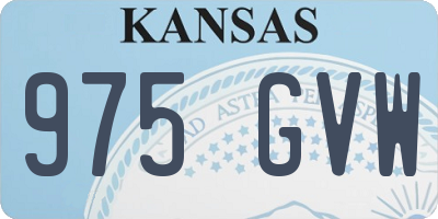 KS license plate 975GVW