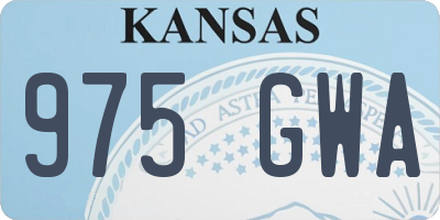 KS license plate 975GWA