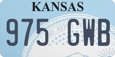 KS license plate 975GWB
