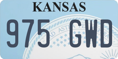 KS license plate 975GWD