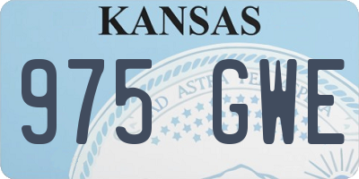 KS license plate 975GWE