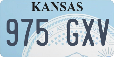KS license plate 975GXV