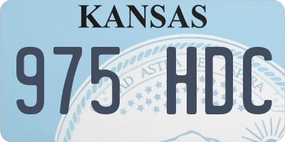 KS license plate 975HDC