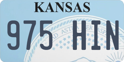 KS license plate 975HIN
