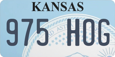 KS license plate 975HOG