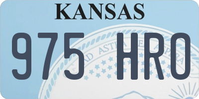 KS license plate 975HRO