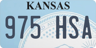 KS license plate 975HSA