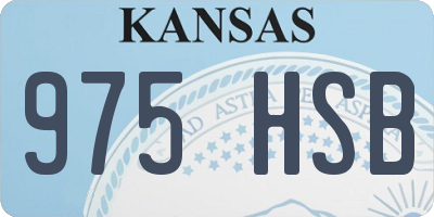 KS license plate 975HSB