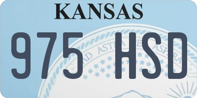 KS license plate 975HSD