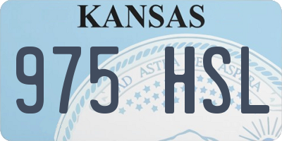 KS license plate 975HSL