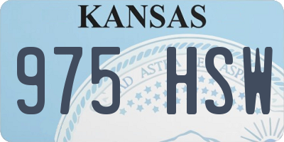 KS license plate 975HSW