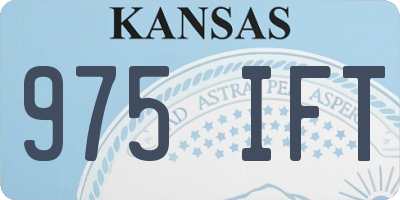 KS license plate 975IFT