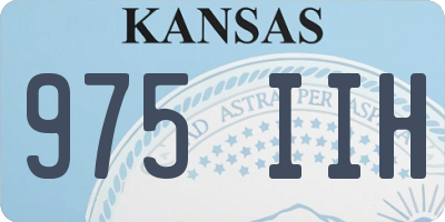 KS license plate 975IIH