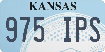 KS license plate 975IPS