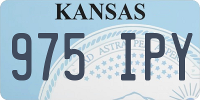 KS license plate 975IPY