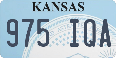 KS license plate 975IQA
