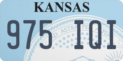 KS license plate 975IQI