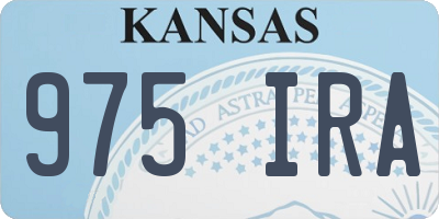KS license plate 975IRA