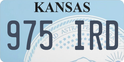 KS license plate 975IRD