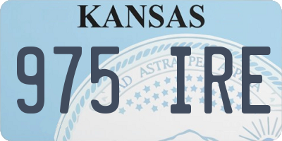 KS license plate 975IRE