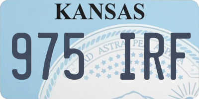 KS license plate 975IRF