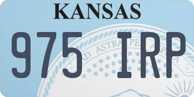KS license plate 975IRP