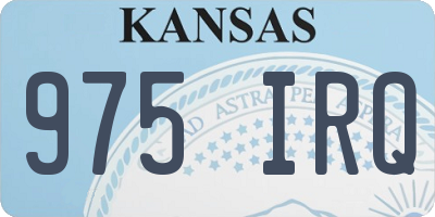KS license plate 975IRQ