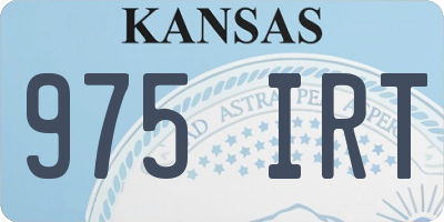 KS license plate 975IRT