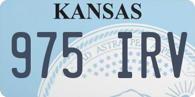 KS license plate 975IRV