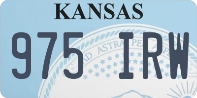 KS license plate 975IRW
