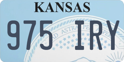 KS license plate 975IRY