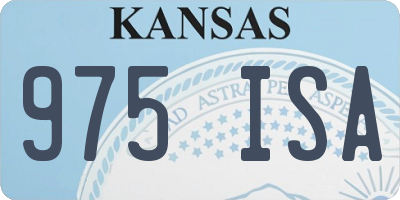 KS license plate 975ISA