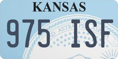 KS license plate 975ISF