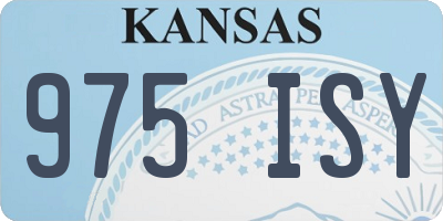 KS license plate 975ISY