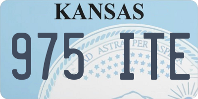 KS license plate 975ITE