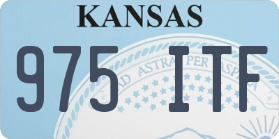 KS license plate 975ITF