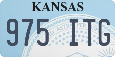 KS license plate 975ITG