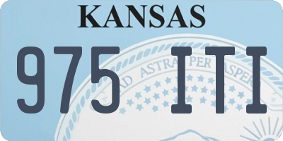 KS license plate 975ITI