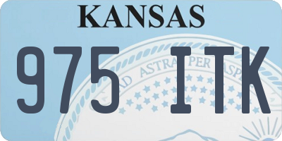 KS license plate 975ITK