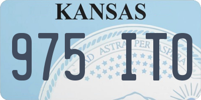 KS license plate 975ITO