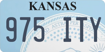 KS license plate 975ITY