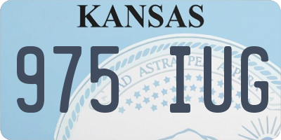 KS license plate 975IUG